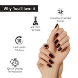 True Colors Cracked Coal Crackle Craze Nail Polish - 8ML