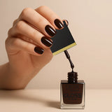 Dark Cherry Brown Nail Polish with Glossy Finish Listing PI - 02