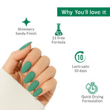 Dune Green Sand Texture Green Nail Polish Listing PI - 04