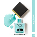 Icy Matte Blue Nail Polish with Smooth Matte Finish Listing PI - 03