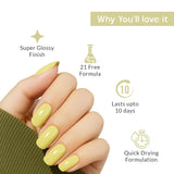 Lemon Sorbet Yellow Nail Polish with Glossy Finish Listing PI - 04