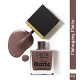 Mahogany Matte Brown Nail Polish with Smooth Matte Finish Listing PI - 03