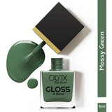 Mossy Green Nail Polish with Glossy Finish Listing PI - 03