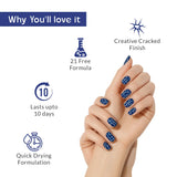 True Colors Navy Splinter Crackle Craze Nail Polish - 8ML