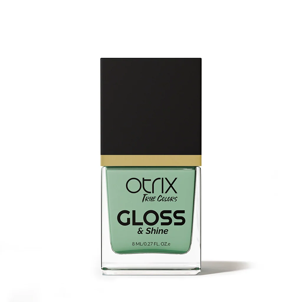 Pale Aqua Green Nail Polish with Glossy Finish Listing PI - 01