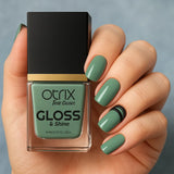 Pale Aqua Green Nail Polish with Glossy Finish Listing PI - 02