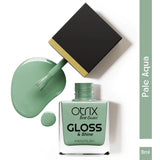 Pale Aqua Green Nail Polish with Glossy Finish Listing PI - 03