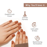 Red Crumble Brown Nail Polish with Cookie Texture Listing PI - 04