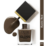 Rustic Red Glossy Finish Brown Nail Polish Listing PI - 03