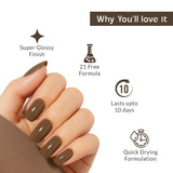 Rustic Red Glossy Finish Brown Nail Polish Listing PI - 04