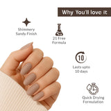 Sandy Glow Sand Texture Orange Nail Polish Listing PI - 04