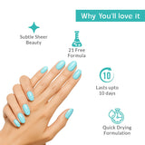 Serene Petal Blue Nail Polish with Sheer Finish Listing PI - 04