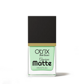 Close-up of Soft Meadow Green Nail Polish with Smooth Matte Finish bottle