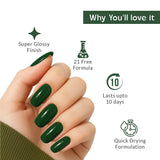 Teal Shine Green Nail Polish with Glossy Finish Listing PI - 01