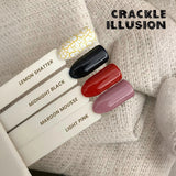 Paradise Touch crackle illusion nail polish shade swatches