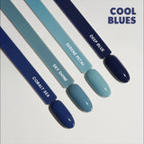 Shade of Shine Cool Blues nail polish shade swatches
