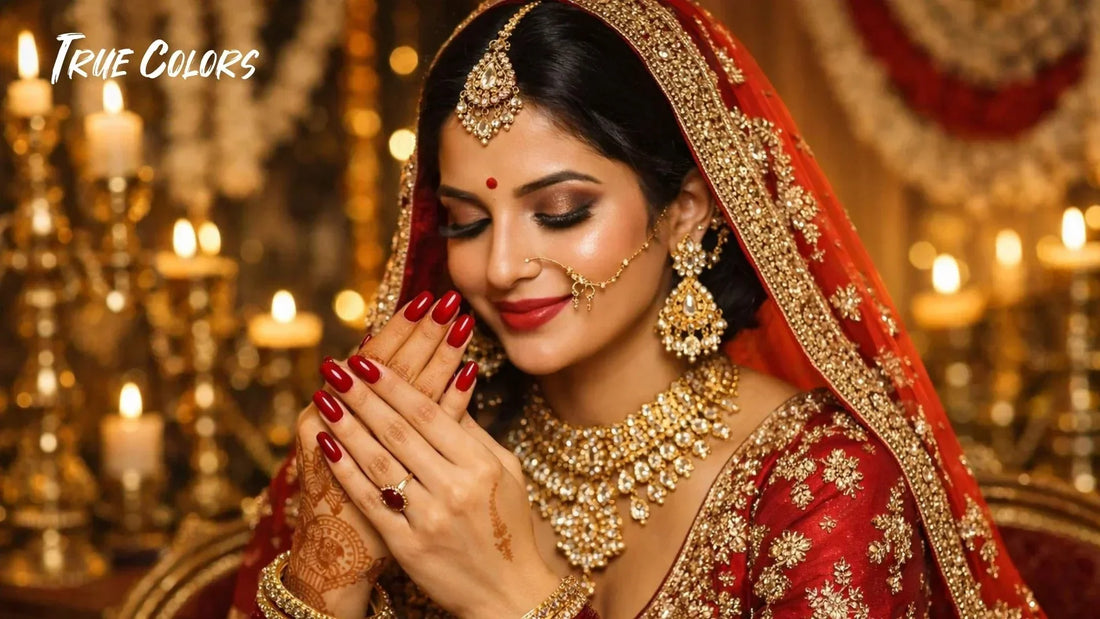 True Colors Wedding Nails for an Indian Bride