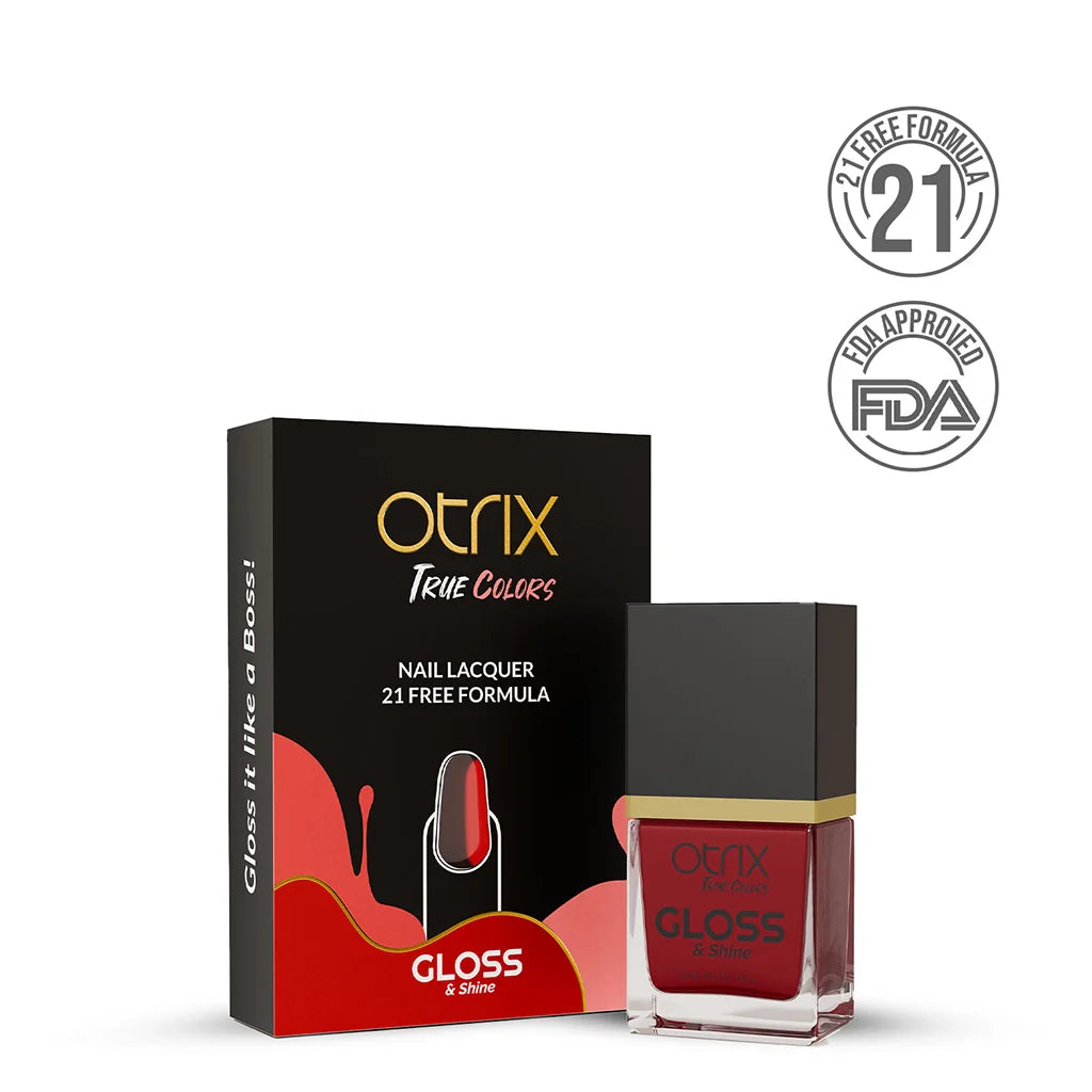 Chestnut Glow Red Nail Polish with Glossy Finish Listing PI - 06
