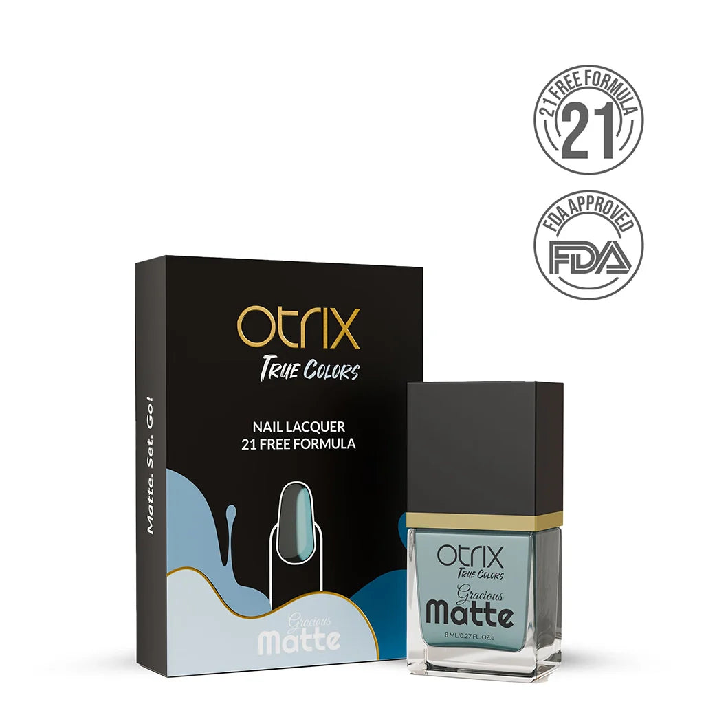 Cloudy Sky Blue Nail Polish with Velvety Matte Finish Listing PI - 06