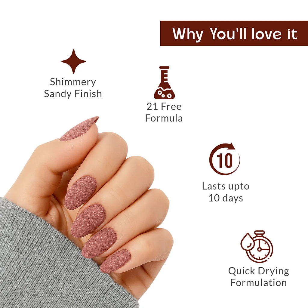 True Colors Coral Mirage Sand Shine Nail Polish - 8ML