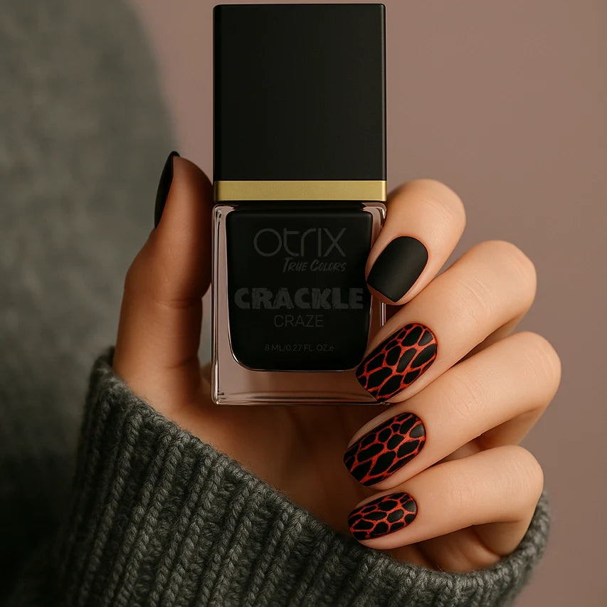 Cracked Coal Crackle Craze Nail Polish