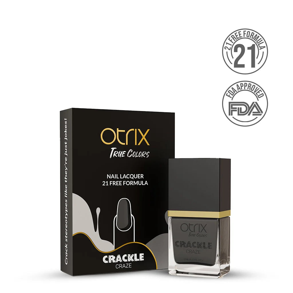 True Colors Cracked Coal Crackle Craze Nail Polish - 8ML