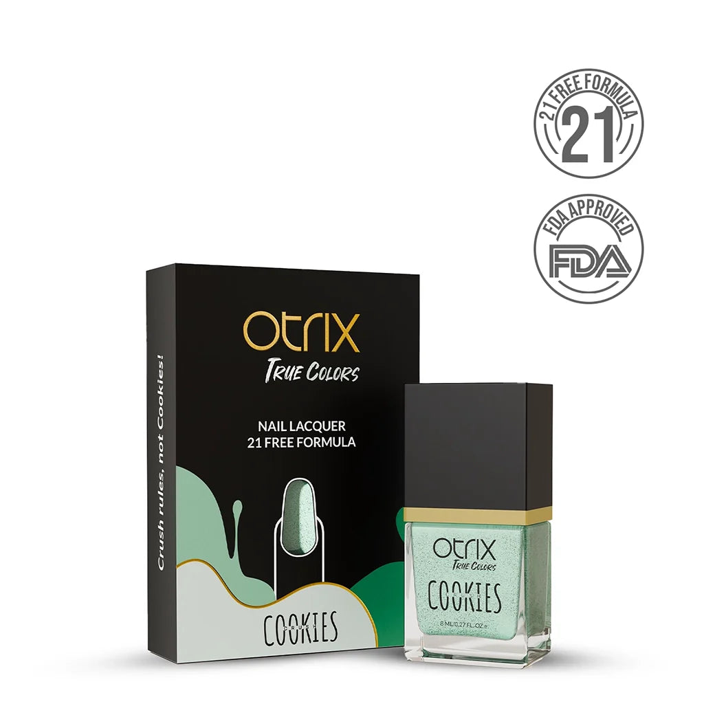 Crushed Pistachio Nail Polish with Green Cookie Textured Listing PI - 06
