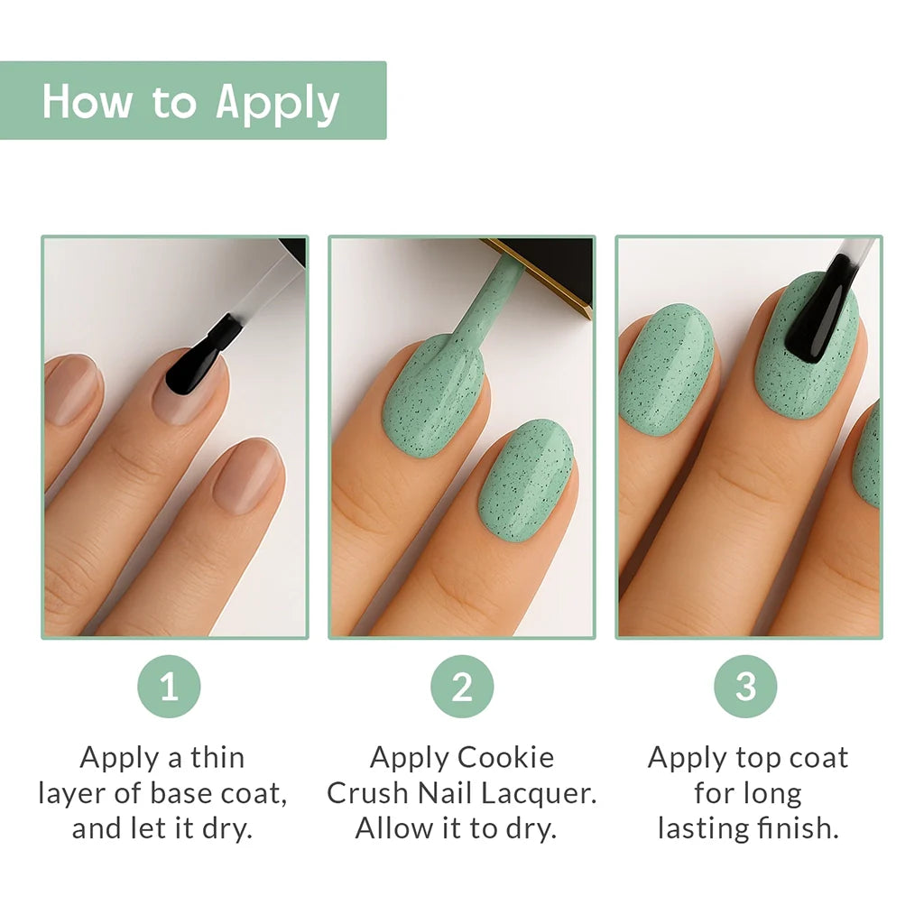 Crushed Pistachio Nail Polish with Green Cookie Textured Listing PI - 07