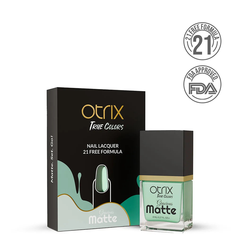Dusty Aqua Green Nail Polish with Smooth Matte Finish Listing PI - 06