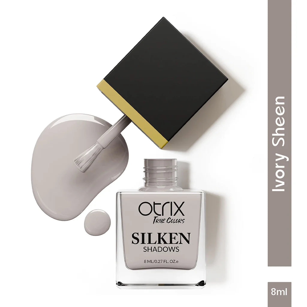 Ivory Sheen Silver Nail Polish with Sheer Finish Listing PI - 03