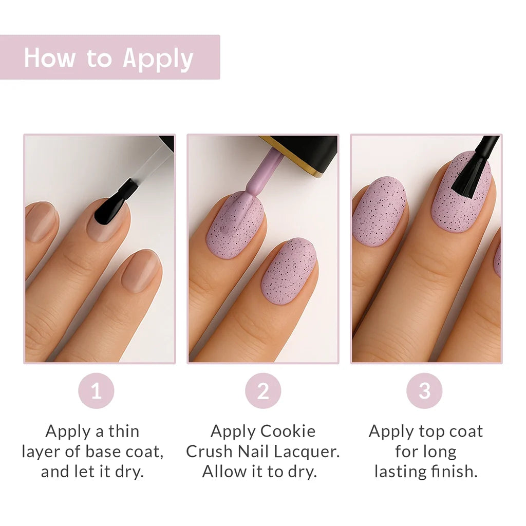 Lavender Crunch Cookie Nail Polish with Violet Cookie Textured Listing PI - 07