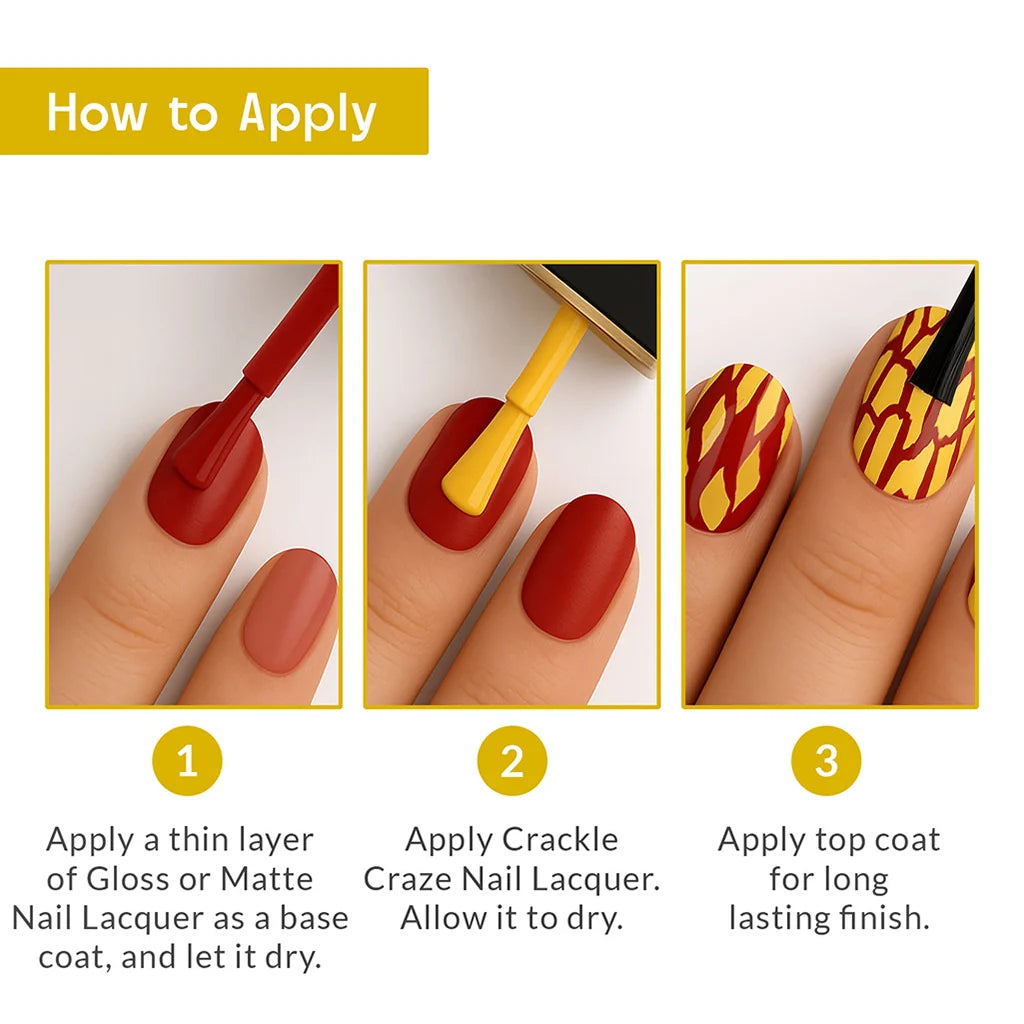 True Colors Lemon Shatter Crackle Craze Nail Polish - 8ML