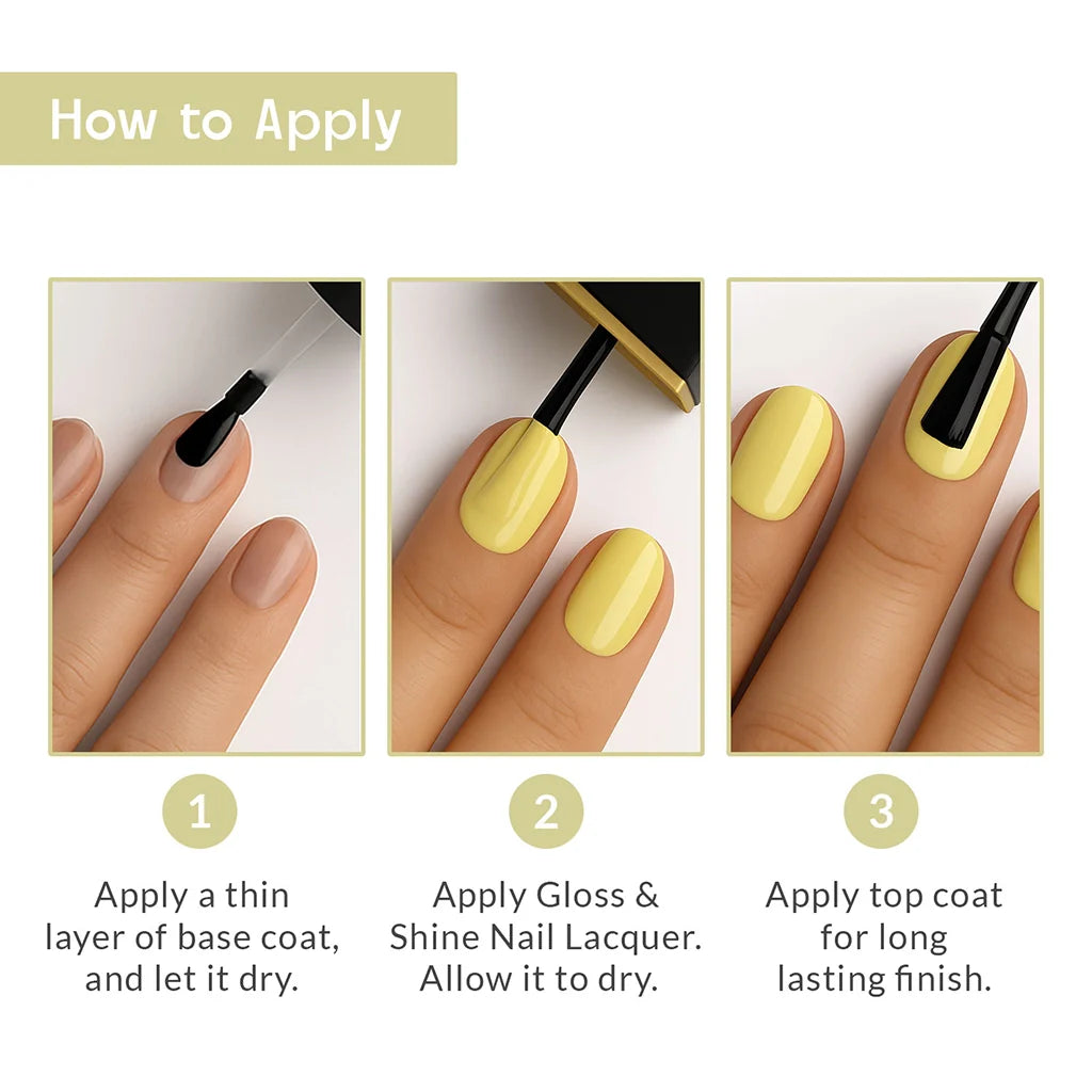 Lemon Sorbet Yellow Nail Polish with Glossy Finish Listing PI - 07