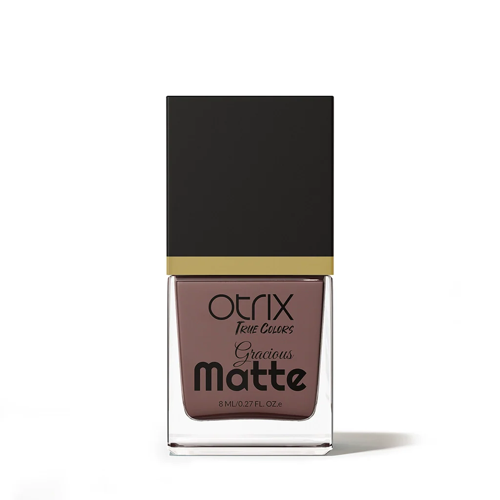 Mahogany Matte Brown Nail Polish with Smooth Matte Finish Listing PI - 01