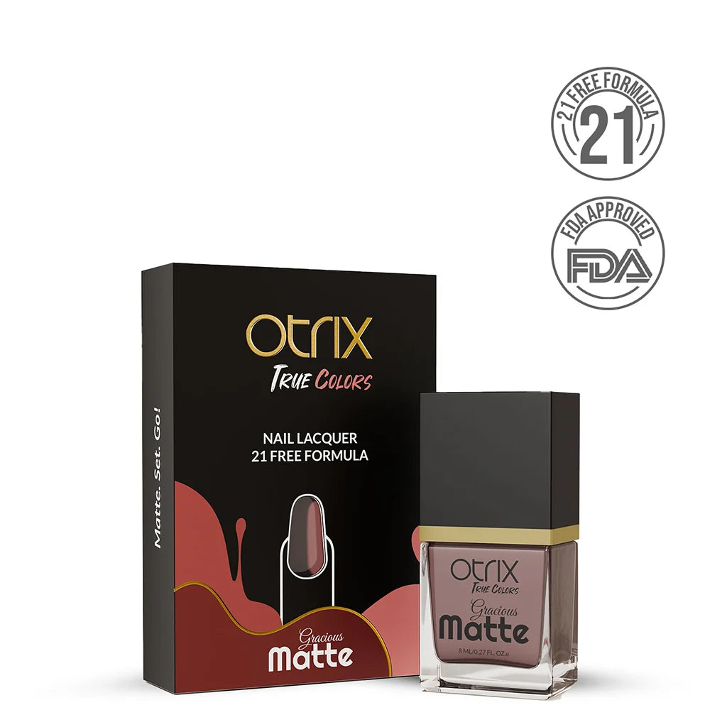 Mahogany Matte Brown Nail Polish with Smooth Matte Finish Listing PI - 06