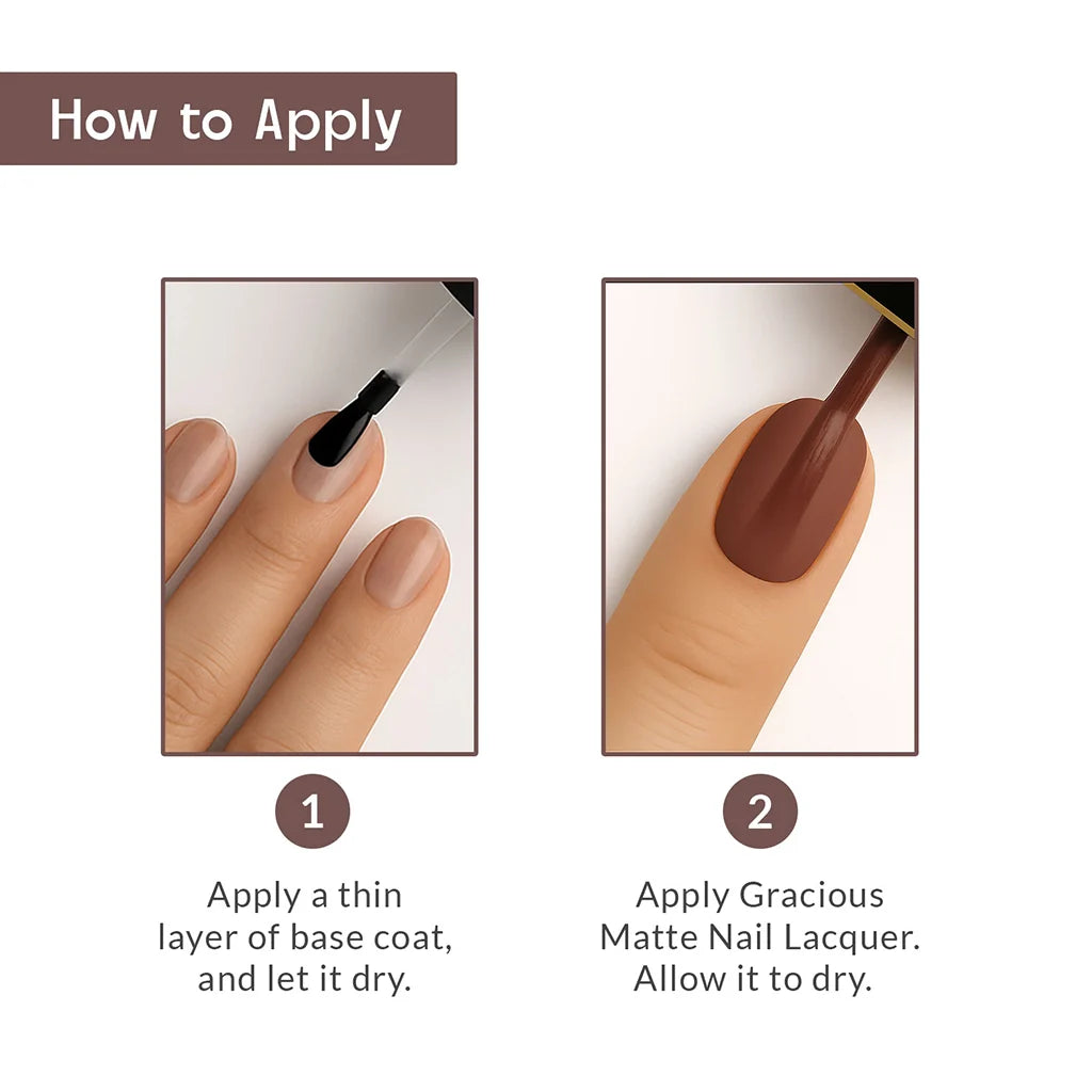 Mahogany Matte Brown Nail Polish with Smooth Matte Finish Listing PI - 07