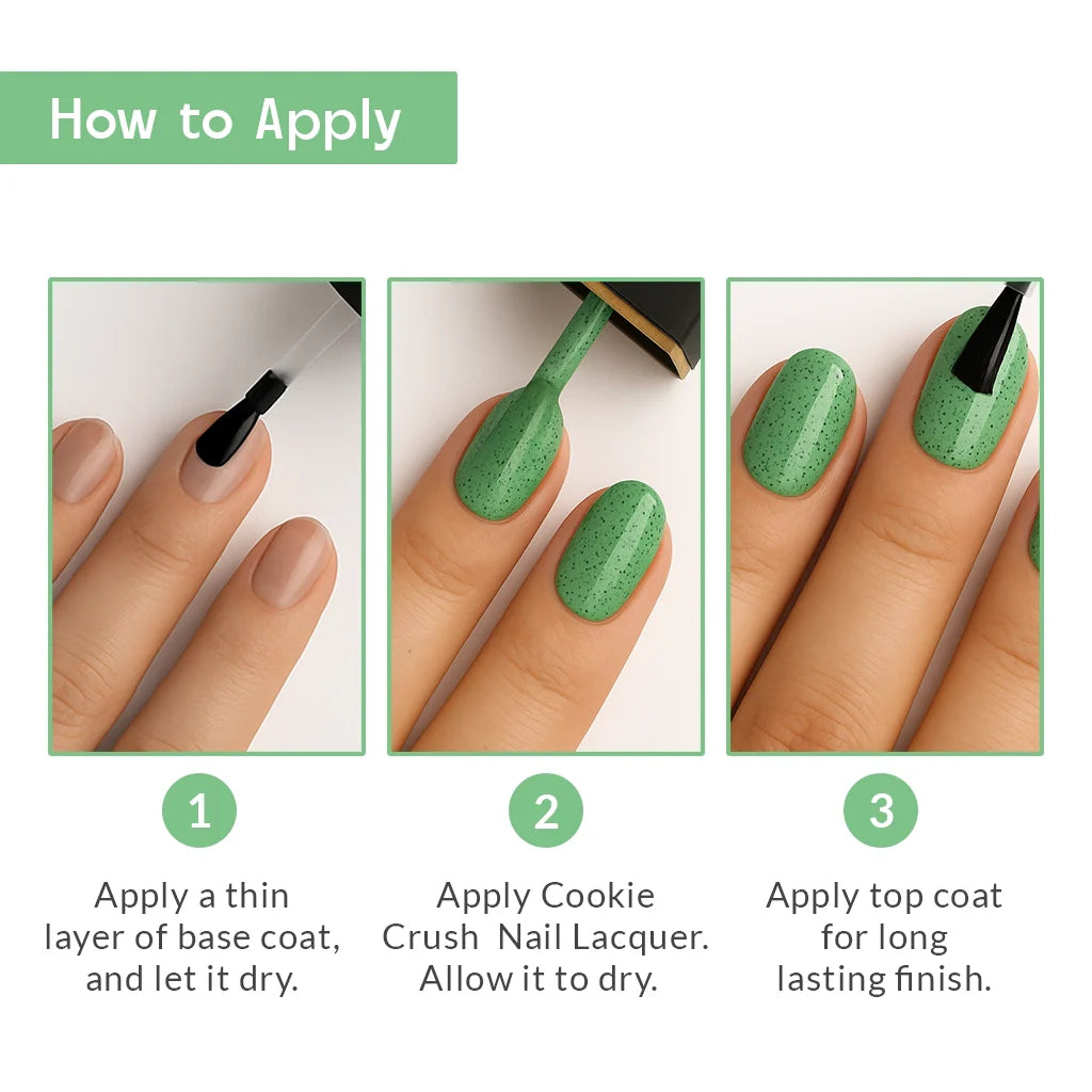 Mint Cookie Nail Polish with Green Cookie Textured Listing PI - 07