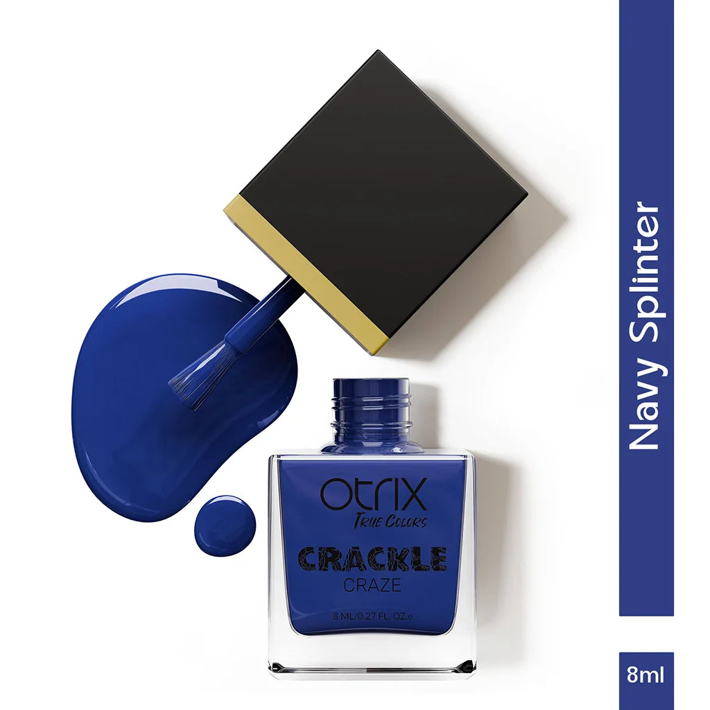 Navy Splinter Nail Polish
