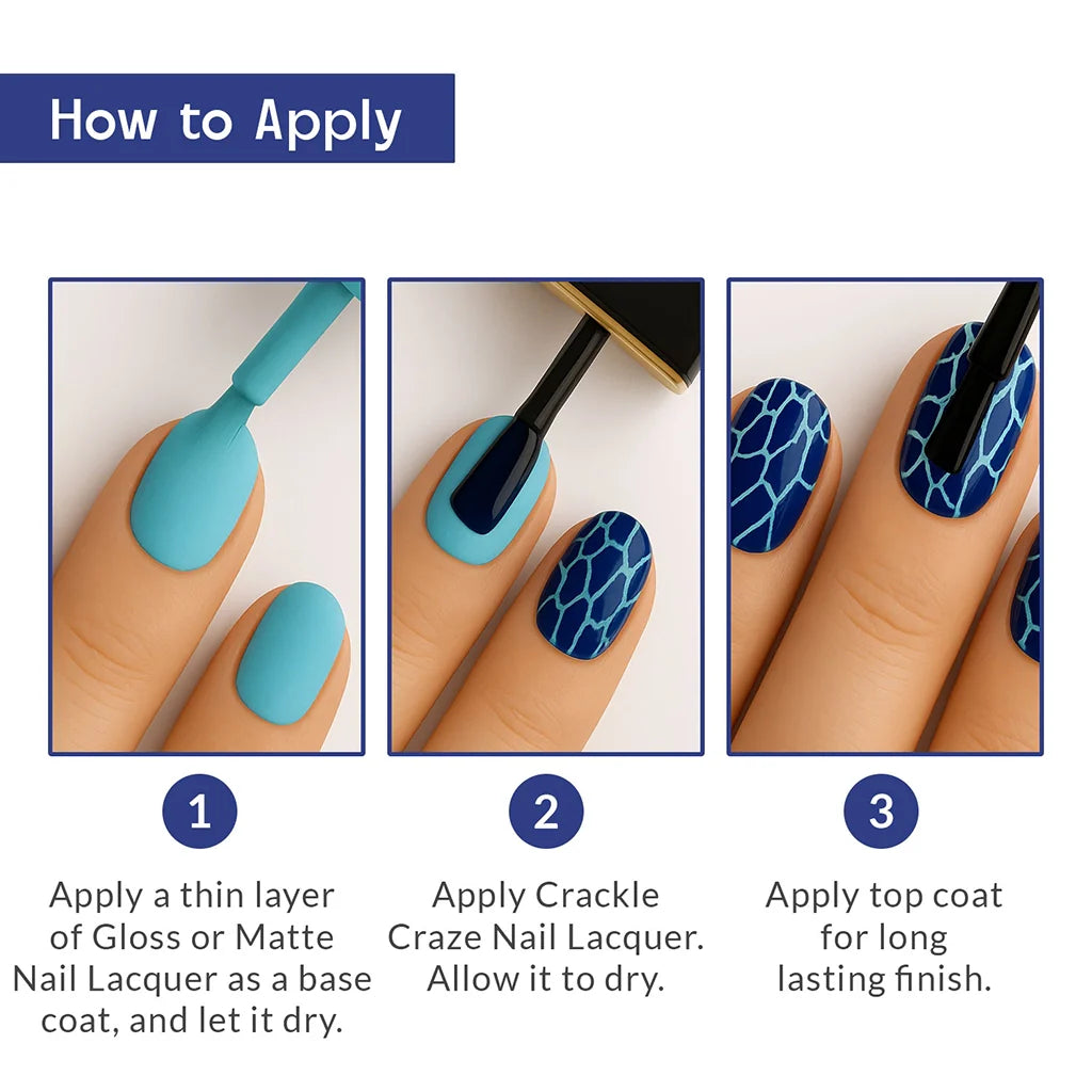 True Colors Navy Splinter Crackle Craze Nail Polish - 8ML