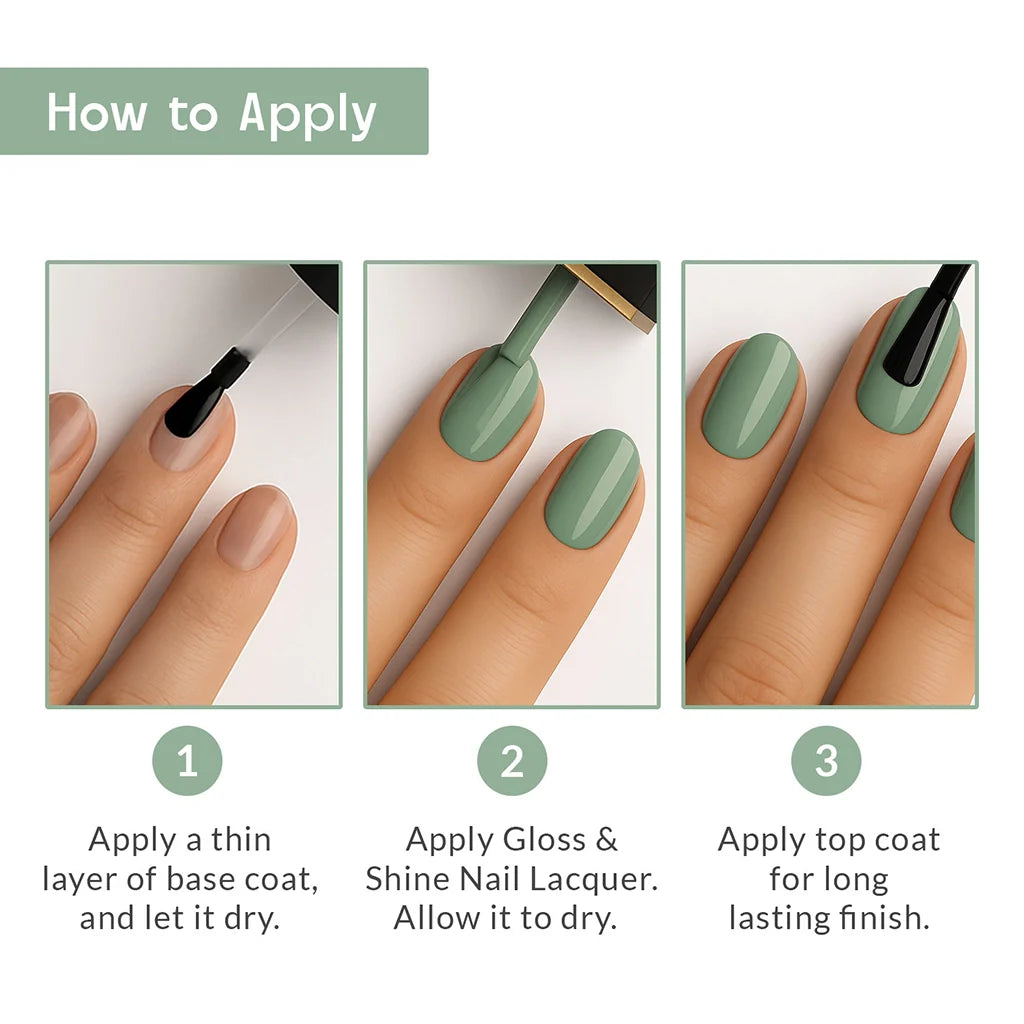 Pale Aqua Green Nail Polish with Glossy Finish Listing PI - 07