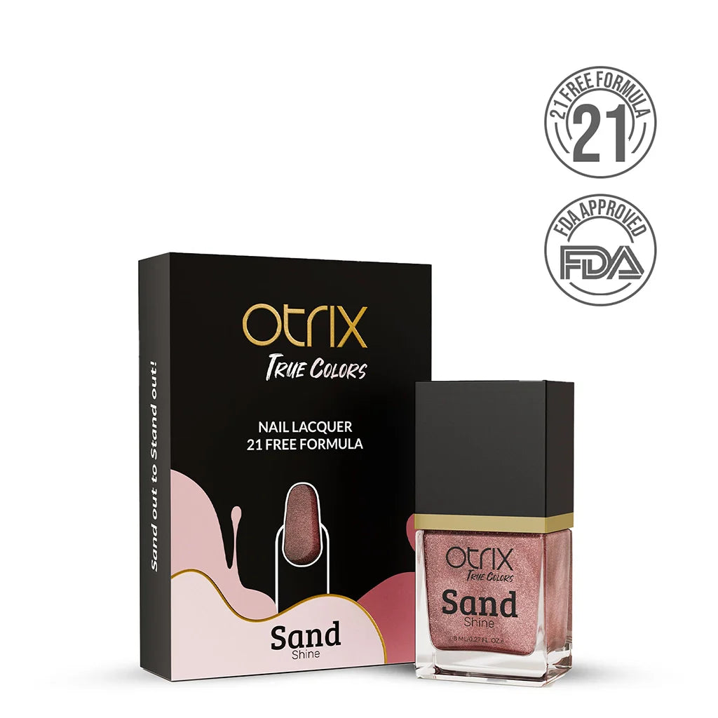True Colors Pink Oasis Sand Shine Nail Polish - 8ML
