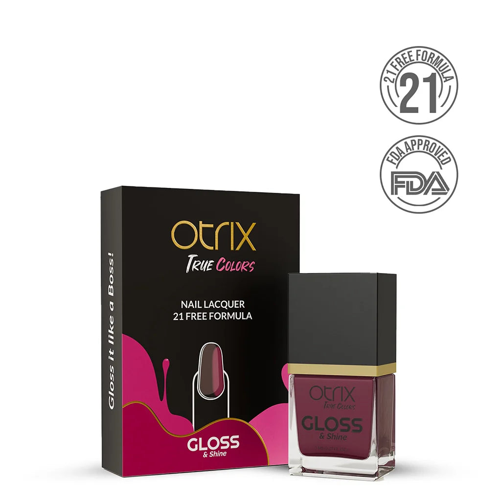 Raspberry Red Glossy Finish Purple Nail Polish Listing PI - 06