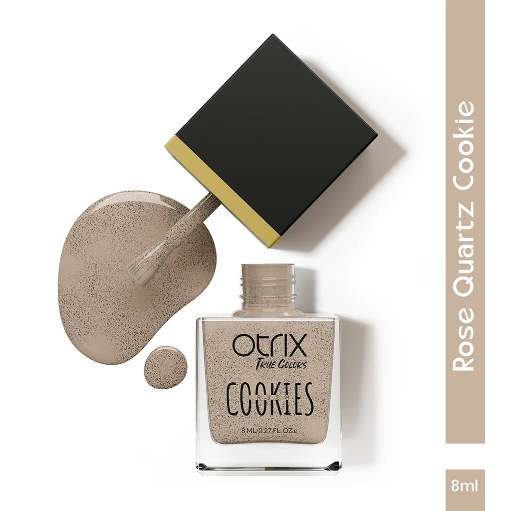 Rose Quartz Cookie Nail Polish with Brown Cookie Textured Listing PI - 03