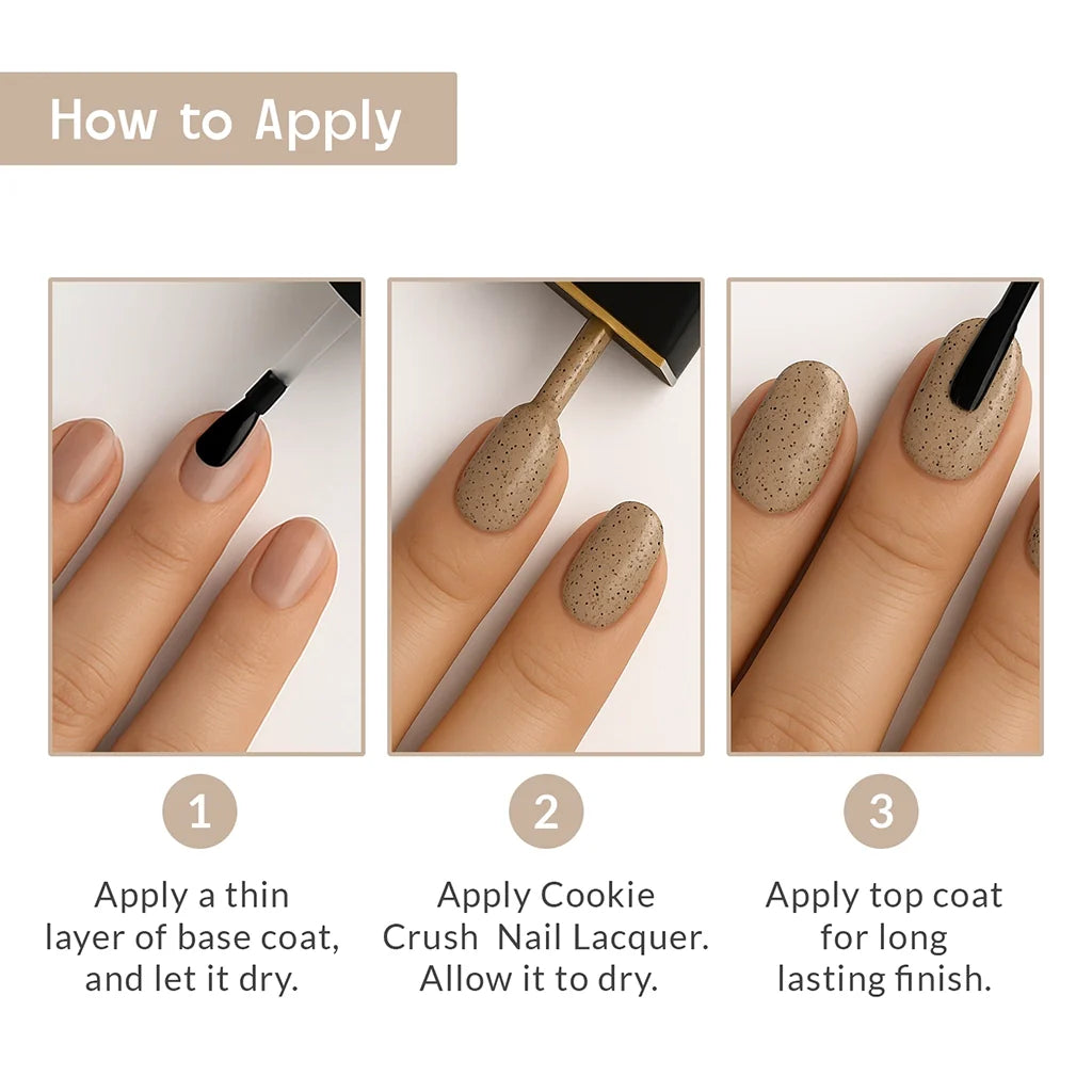 Rose Quartz Cookie Nail Polish with Brown Cookie Textured Listing PI - 07