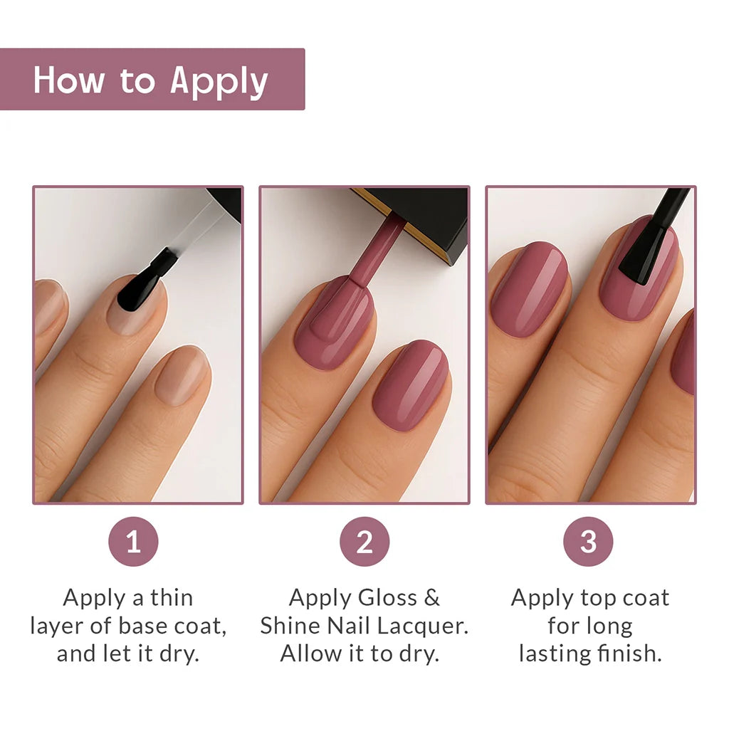 Rose Quartz Purple Nail Polish with Glossy Finish Listing PI - 07