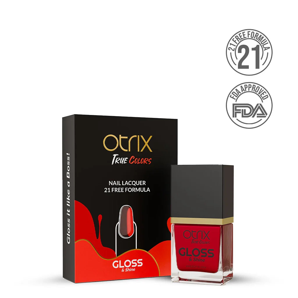 Ruby Red Nail Polish with Glossy Finish Listing PI - 06