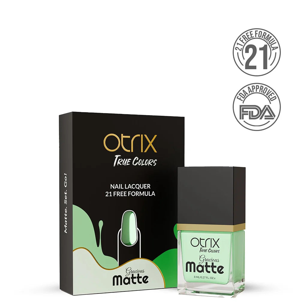Soft Meadow Green Nail Polish with Smooth Matte Finish Listing PI - 06