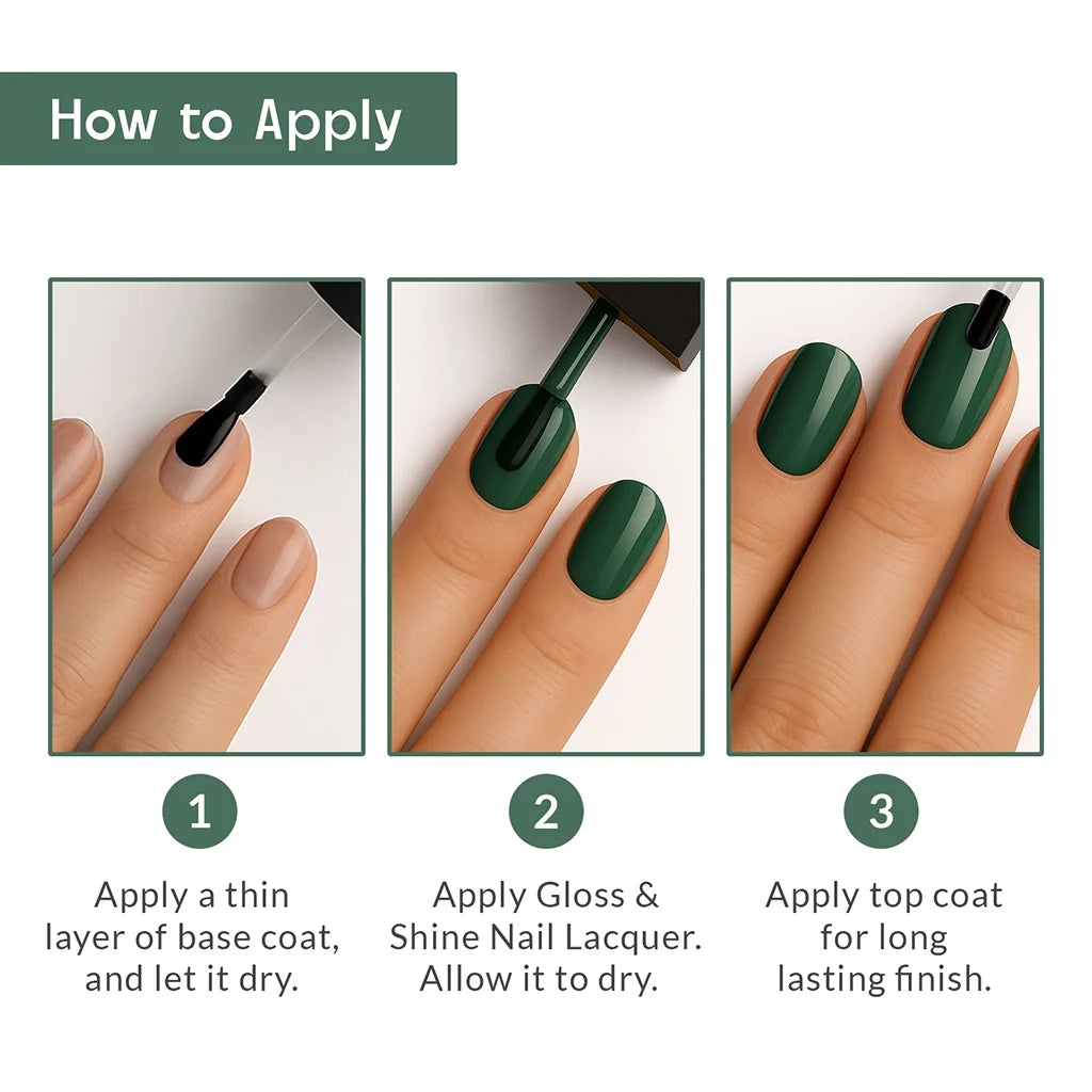Teal Essence Green Nail Polish with Glossy Finish Listing PI - 07