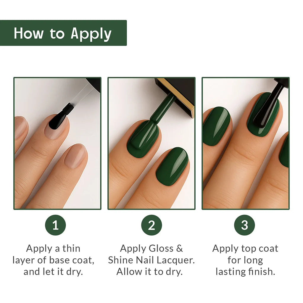 Teal Shine Green Nail Polish with Glossy Finish Listing PI - 07