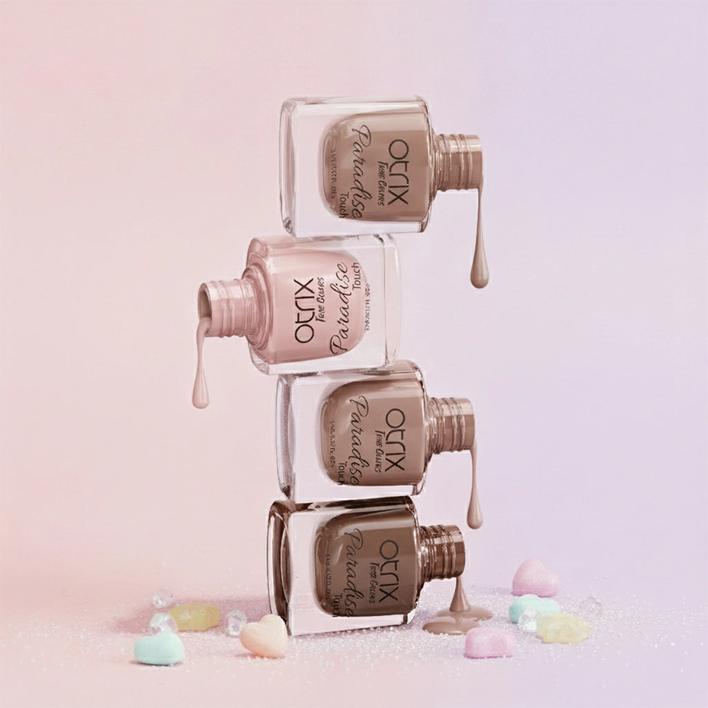 Paradise Touch Crushed Romance nail polish combo bottle stack